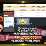 BUKTI JACKPOT SLOT MAHJONG WINS 3 TERPERCAYA DI INDONESIA TGL 11-01-2025