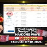 BUKTI JACKPOT SLOT MAHJONG WAYS TERPERCAYA DI INDONESIA TGL 07-01-2025