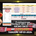 BUKTI JACKPOT SICBO DICE TERPERCAYA DI INDONESIA TGL 08-01-2025