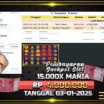 BUKTI JACKPOT SLOT 15.000X MANIA TERPERCAYA DI INDONESIA TGL 03-01-2025