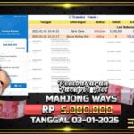 BUKTI JACKPOT SLOT MAHJONG WAYS TERPERCAYA DI INDONESIA TGL 03-01-2025